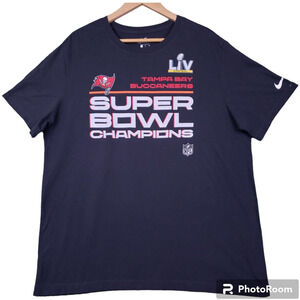 Tampa Bay Buccaneers Nike Tee Men’s Super Bowl LIV Champions T-Shirt XL Black